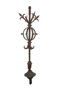 French forged iron roof finial
