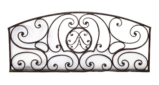 French forged iron arched panel