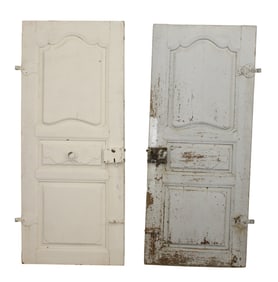 Lot of 2 French Louis XV single doors in oak