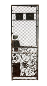 Scrolled iron door