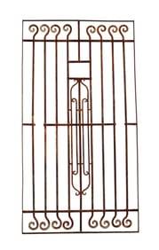 Large iron panel with scrolls