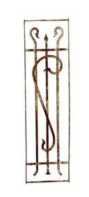 Scrolled iron panel
