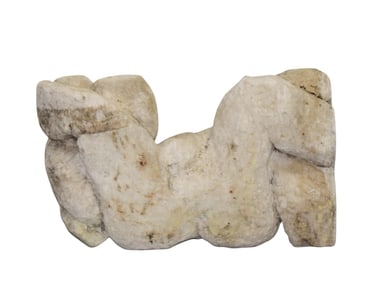 French cut stone abstract figural sculpture