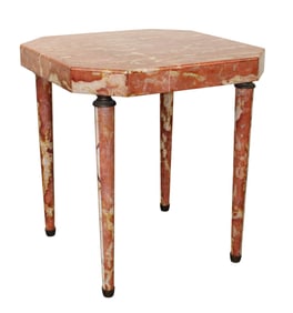 French solid marble side table