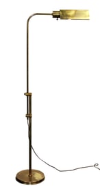 Vintage Frederick Cooper brass adjustable floor lamp.