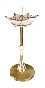 Mid Century ceramic leaf form ashtray on stand