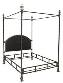 Wrought iron queen size canopy bed