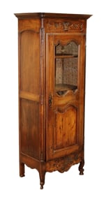 French Provincial bonnetiere bookcase