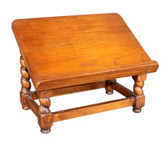 Oak table top book stand