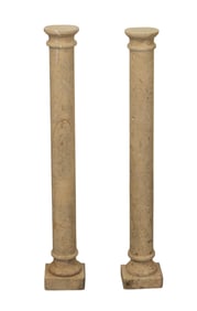 Pair of Sienna marble architectural columns