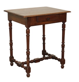 French side table desk in walnut with single drawer