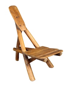 French rustic miniature sculptural chair