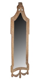 French Louis XVI style oak hall mirror