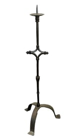 French wrought iron floor candle torchiere