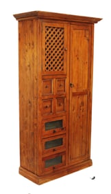 Rustic pine kitchen cupboard
