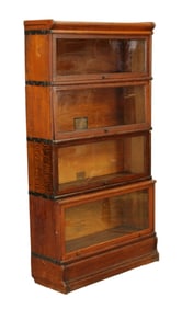 Globe Wernicke American oak 4 stack barrister bookcase