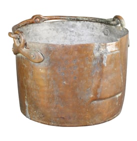 French copper pot with iron handle