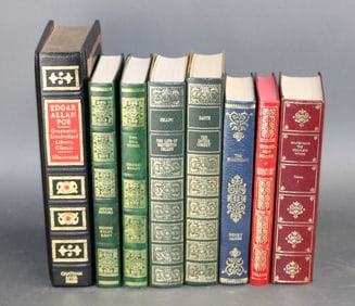 Lot of 8 miscellaneous leather bound books