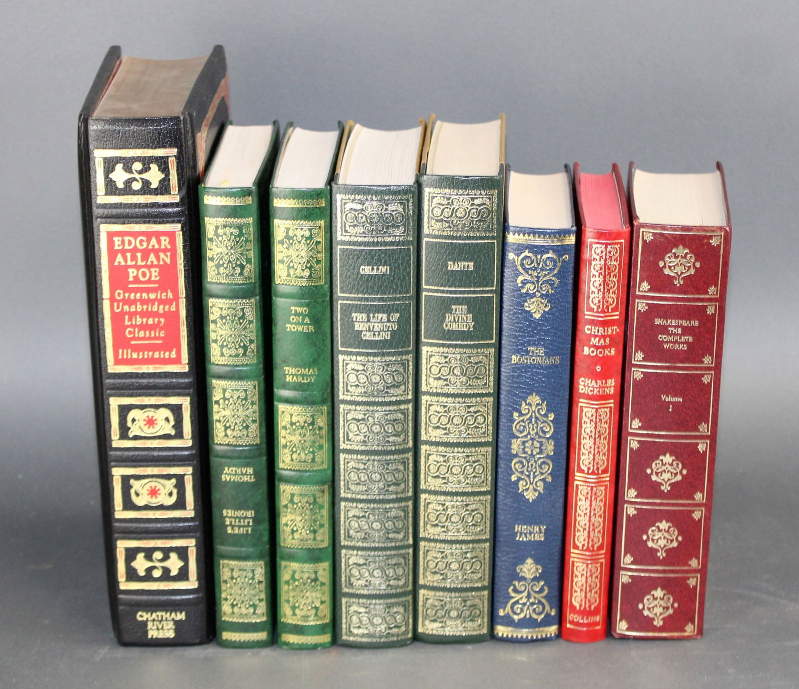 Lot of 8 miscellaneous leather bound books (1 of 11)