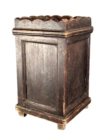 French rustic oak bin or umbrella stand
