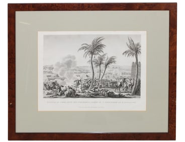 French copper plated engravings depicting military scenes