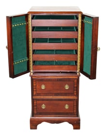Mahogany jewelry wardrobe