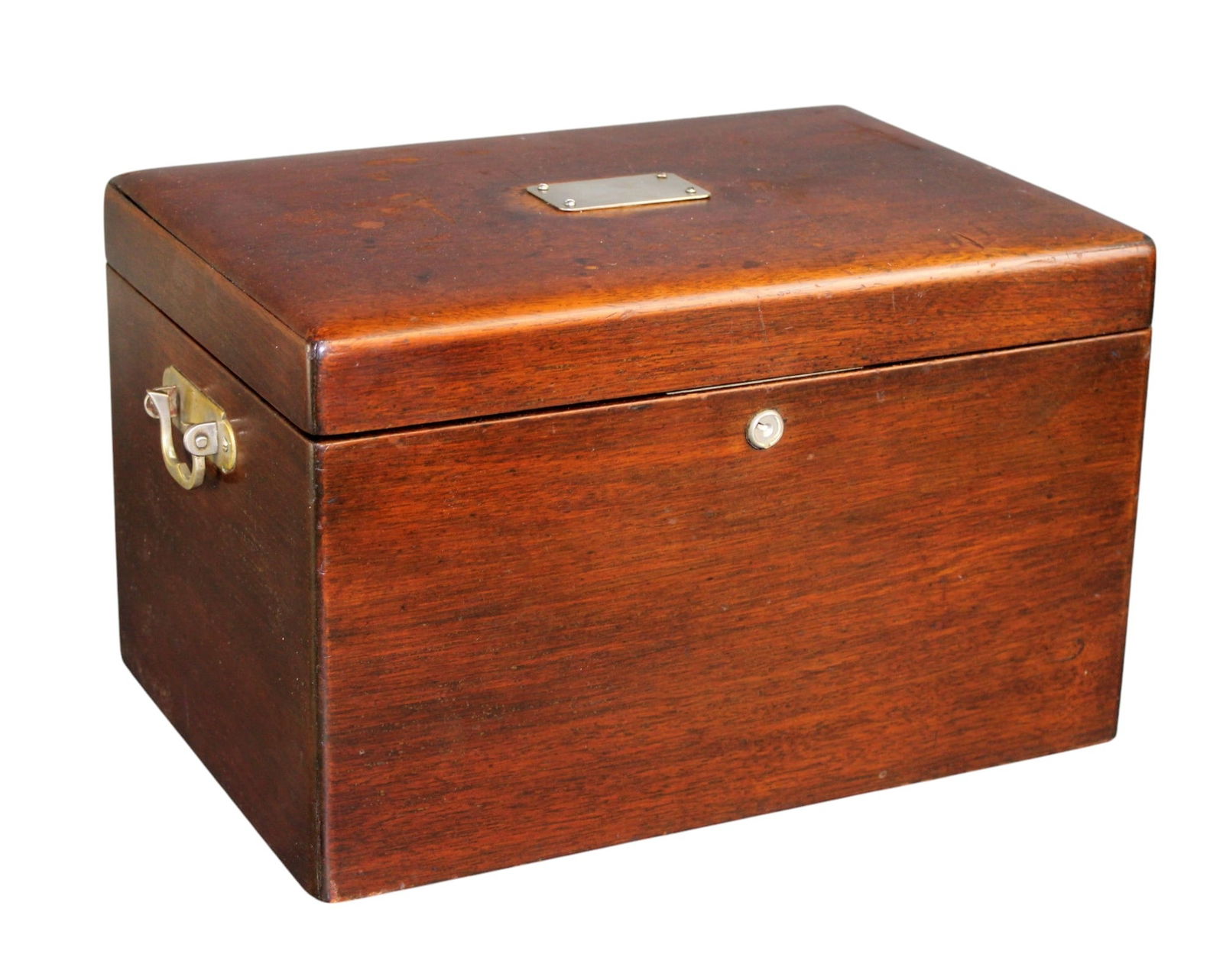 English milk glass lined mahogany humidor (1 of 10)