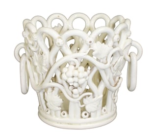 French Charles De Boissimon Langeais faience cachepot