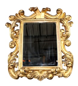 Italian Rococo gold leaf mirror