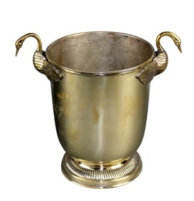 French champagne bucket with swan handles