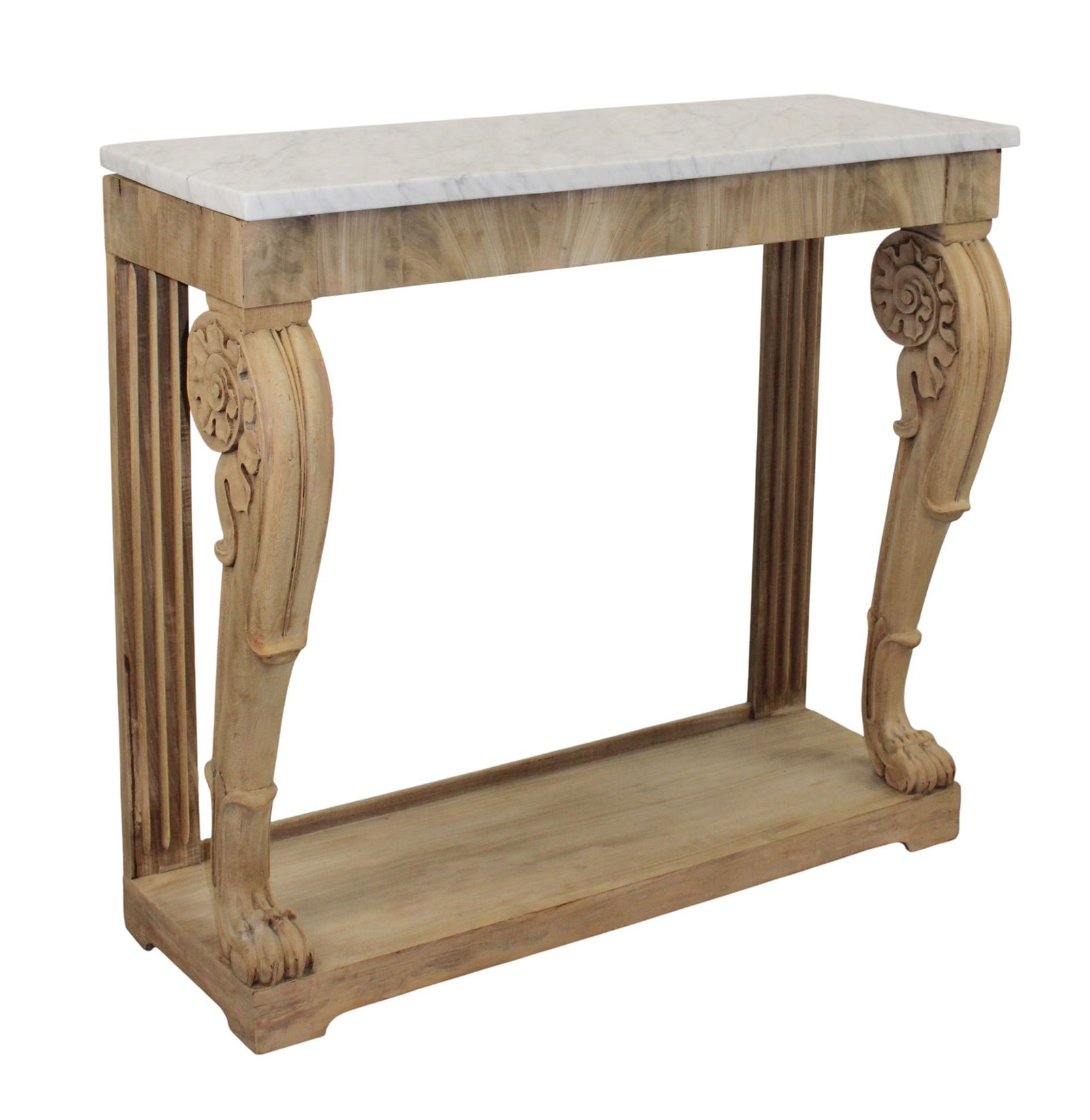 French Empire console table in bleached mahogany (1 of 9)