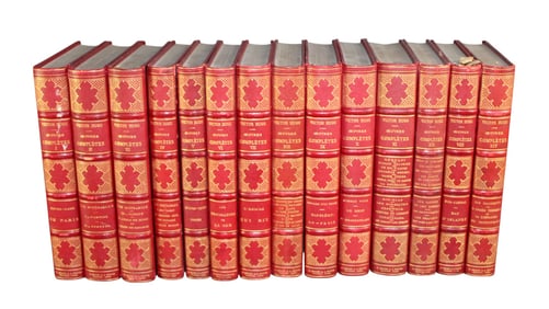 Lot of 14 French books Complete works of Victor Hugo
