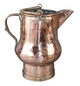 French 19th century copper pitcher
