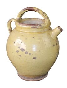French glazed terra cotta water jug