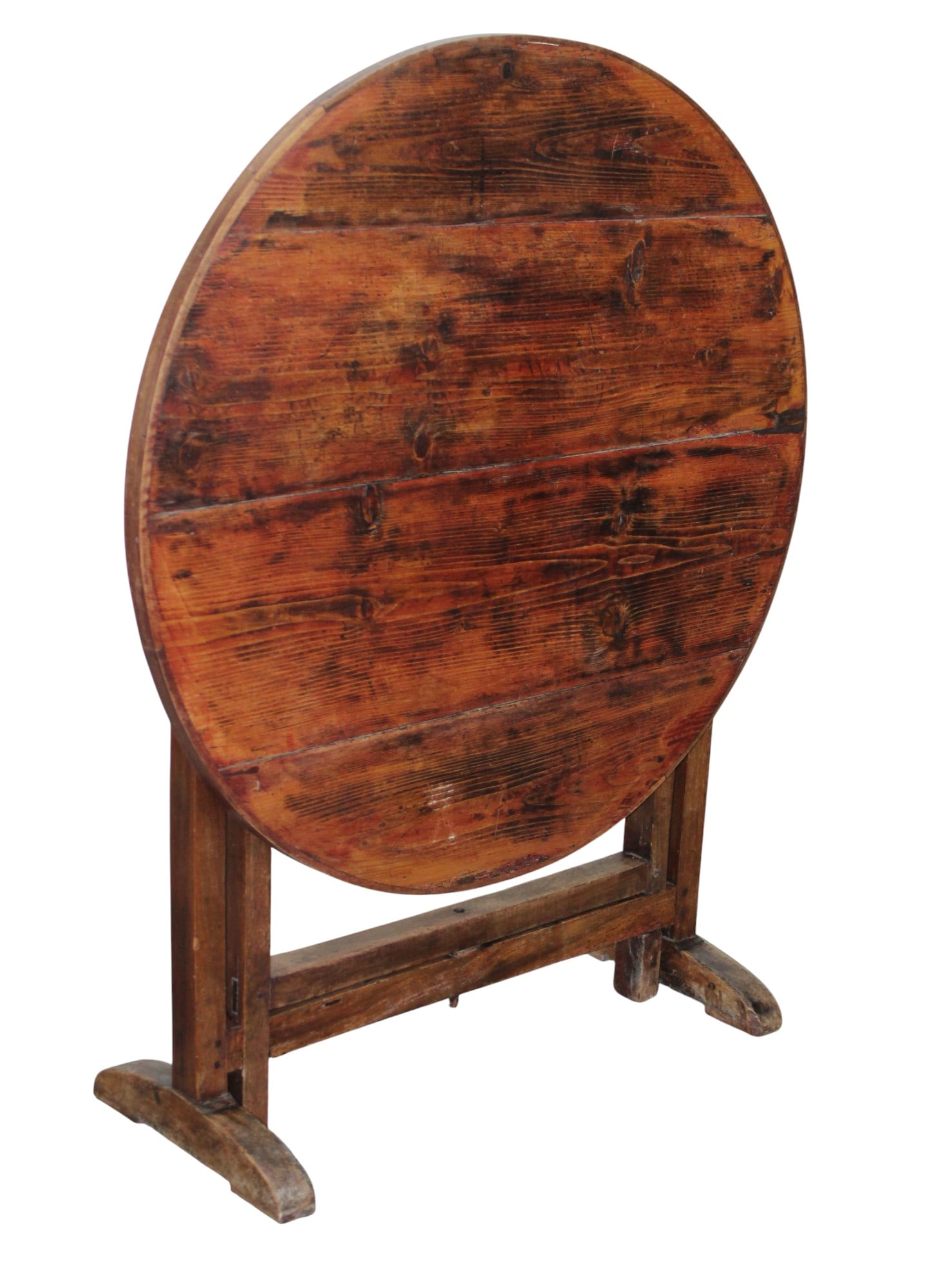French tilt top vintners table in pine (1 of 9)
