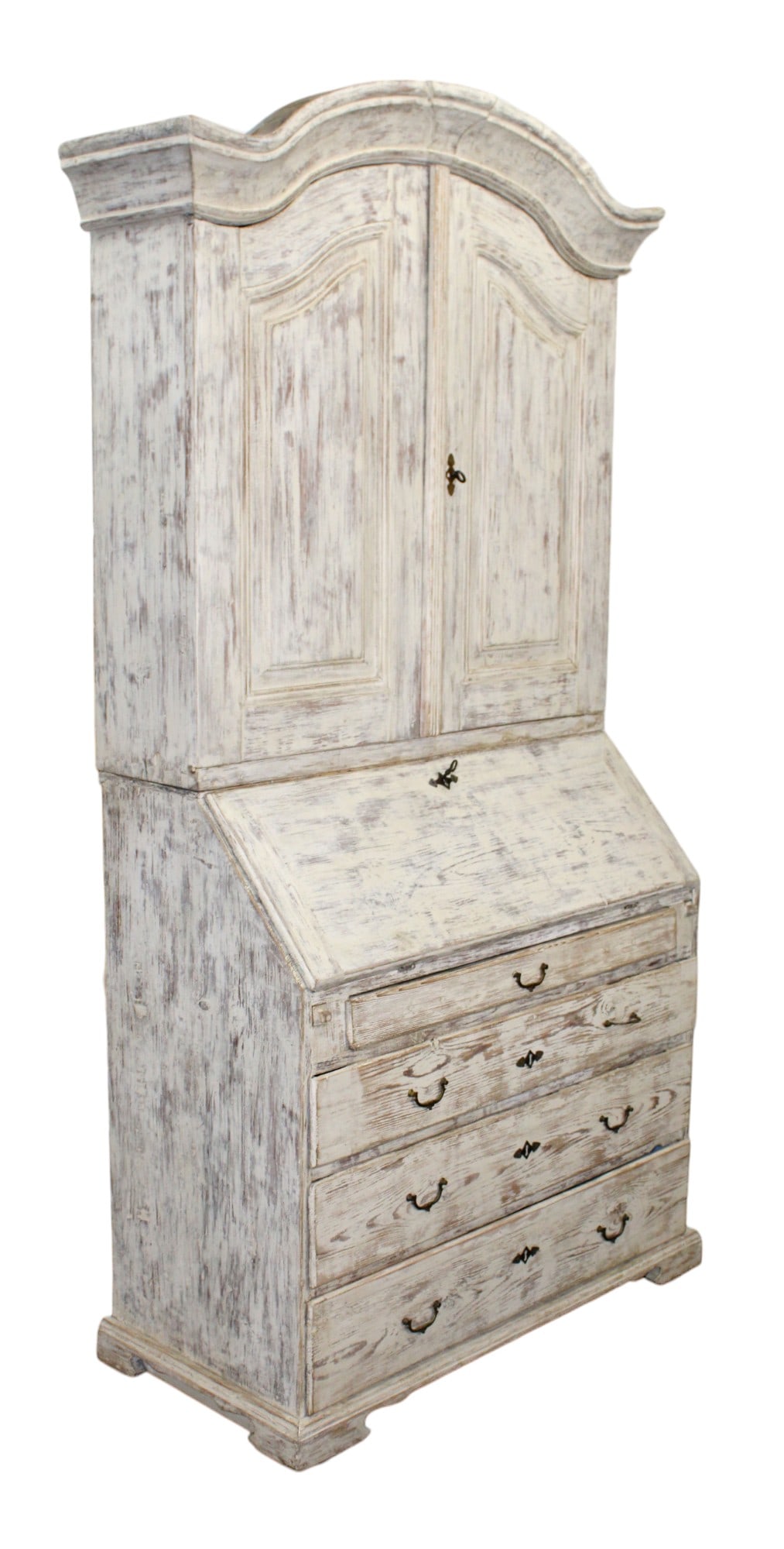 Swedish slant front bureau bookcase in pine (1 of 11)