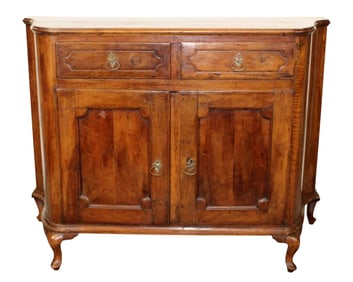 French Provincial 2 door sideboard in walnut