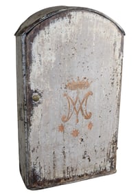 Italian painted pine reliquary cabinet