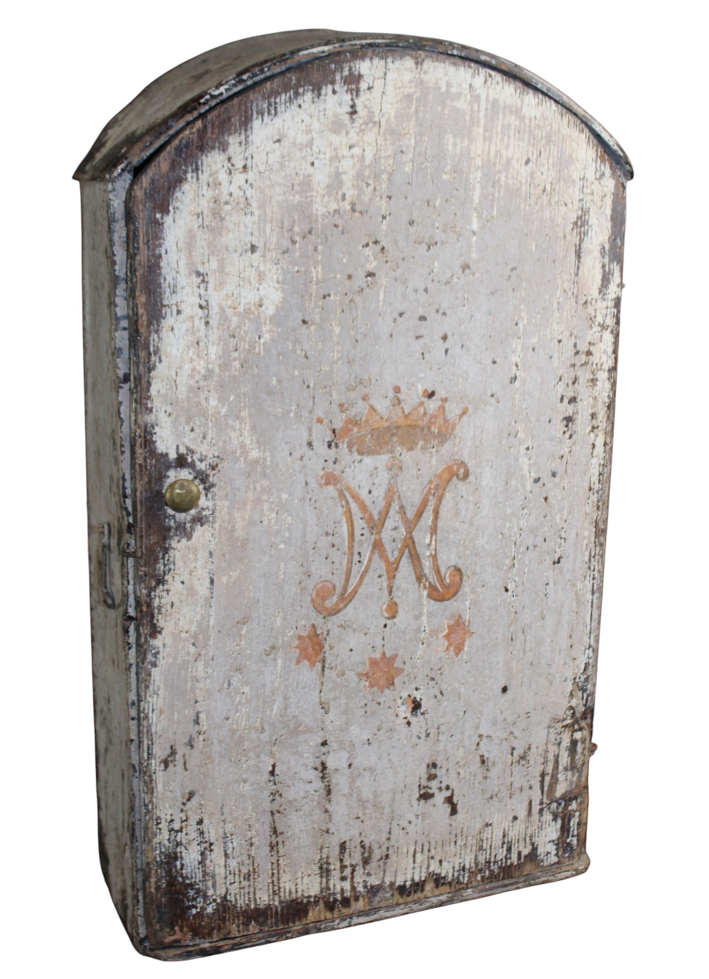 Italian painted pine reliquary cabinet (1 of 9)