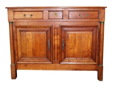French Empire buffet bas in fruitwood