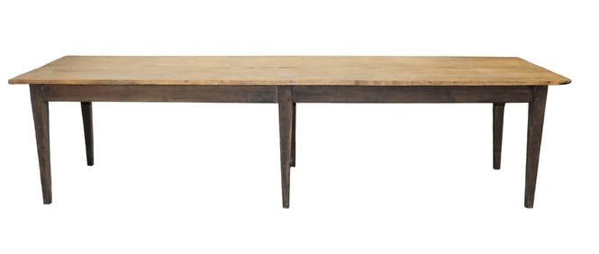 French Directoire 6 leg table in oak and pine