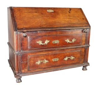 Miniature fall front secretary desk in walnut