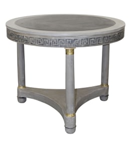 French Empire style gueridon table with Greek key design