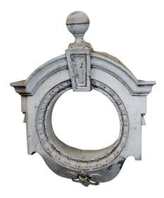 French oeil de boeuf window frame in zinc