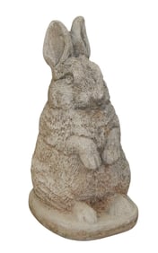 Cast concrete garden rabbit
