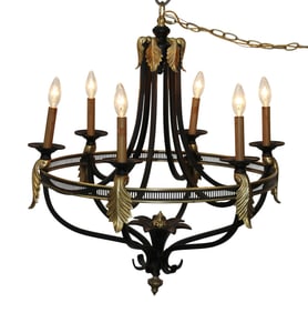 6-candle iron ring light