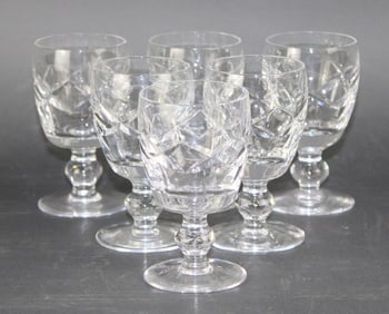 Set of 6 Waterford crystal aperitif glasses