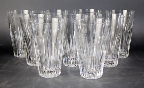 Set of 9 Waterford cut crystal tumbler glasses