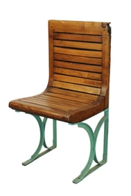 French single seat Paris metro car bench