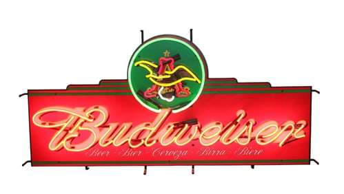 Budweiser neon sign